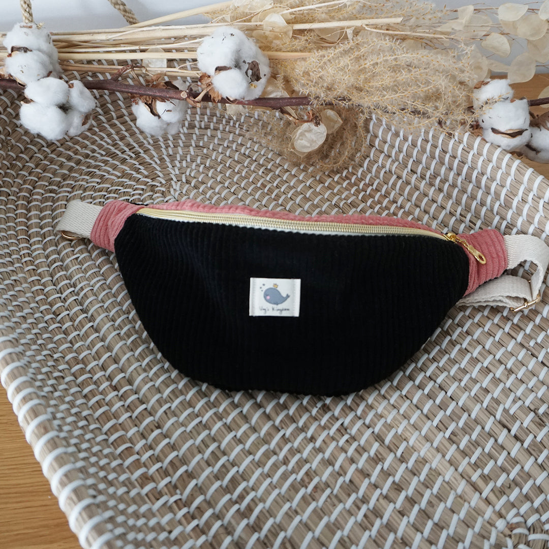 Treasure Bag - Black &amp; Vieux Rose