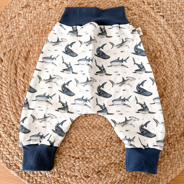 Sharks | Handmade Organic Baby Pants | Vay&