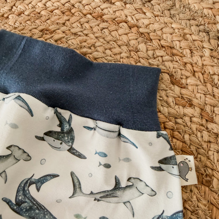 Sharks | Handmade Organic Baby Pants | Vay&
