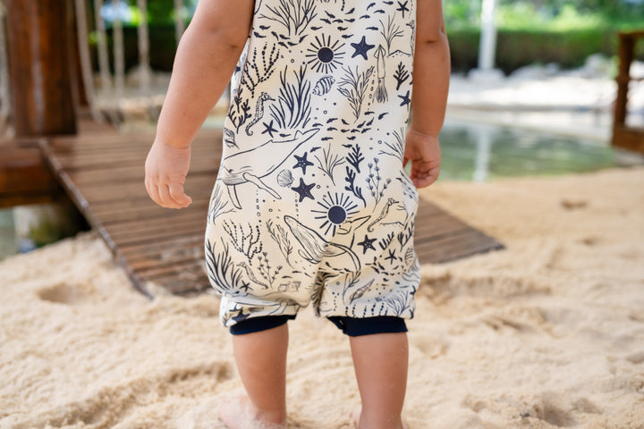Ocean Life | Handmade Organic Baby Romper | Vay&